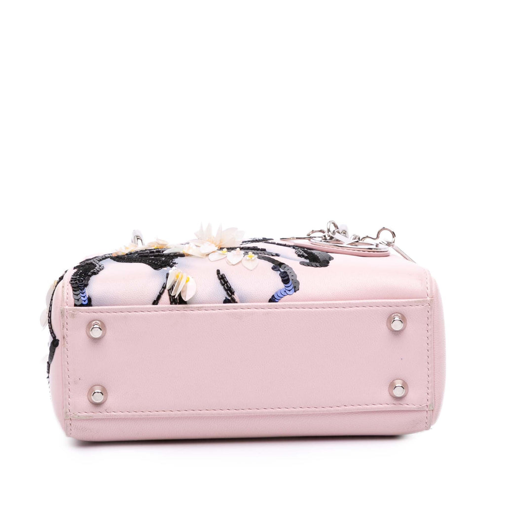 Dior Mini Cuir de veau Sequins Embellished Lady Dior
