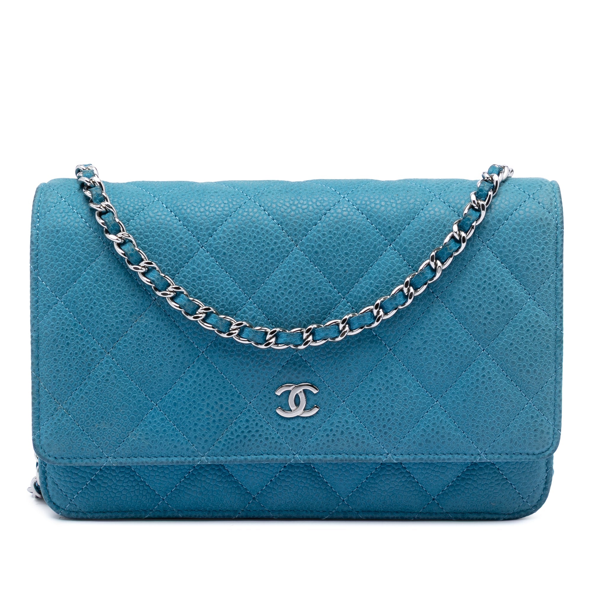 Chanel CC Matelassé Caviar Wallet on Chain