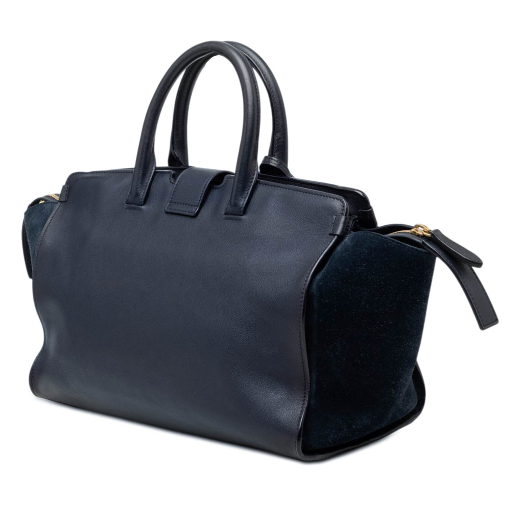 Saint Laurent Small Daim à finitions Cuir de veau Downtown Cabas