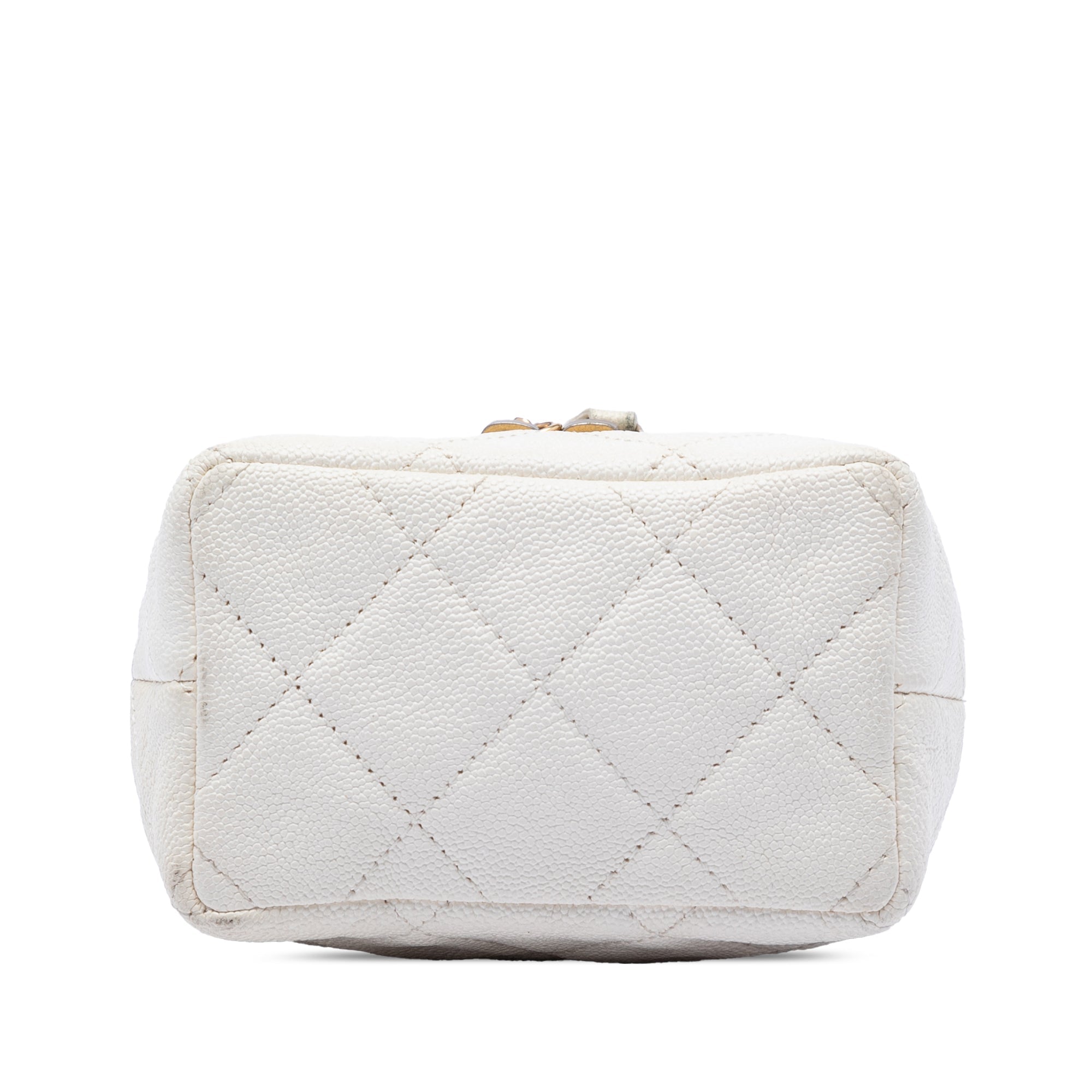 Chanel Mini Caviar Chain Zip Around Vanity