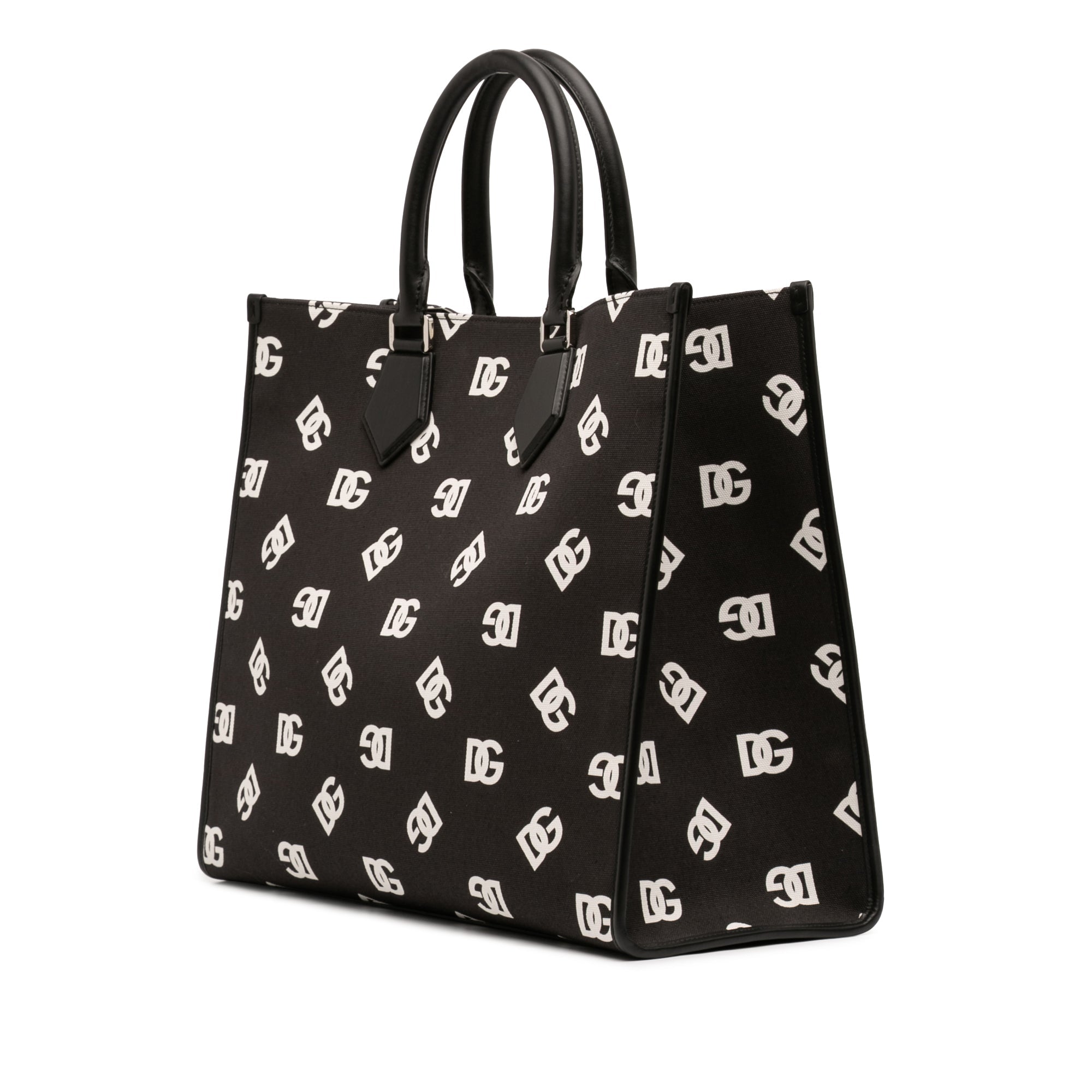 Dolce & Gabbana Large Logo Toile Shopping Cabas
