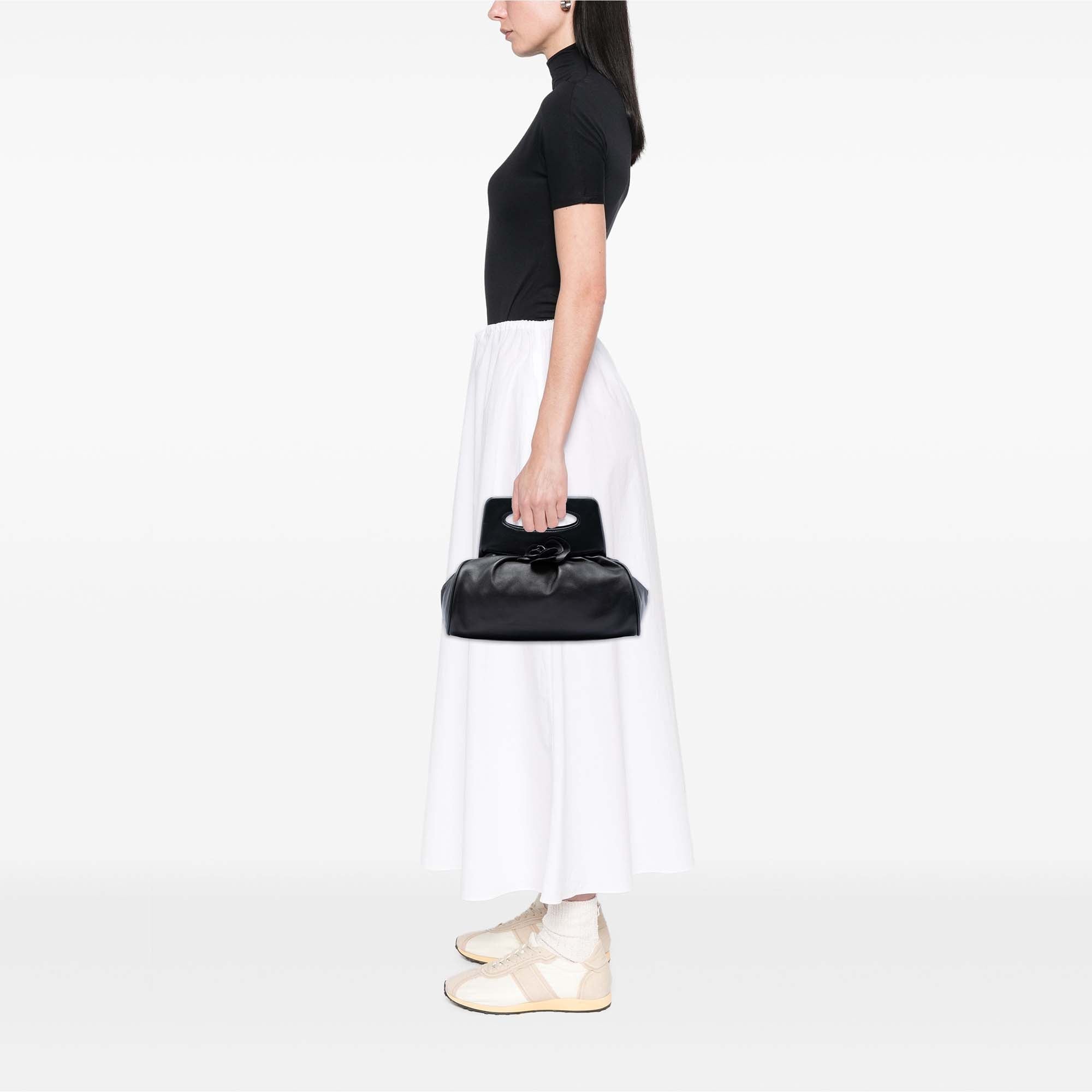 Chanel Cuir d’agneau Camellia anse supérieure Frame Sac