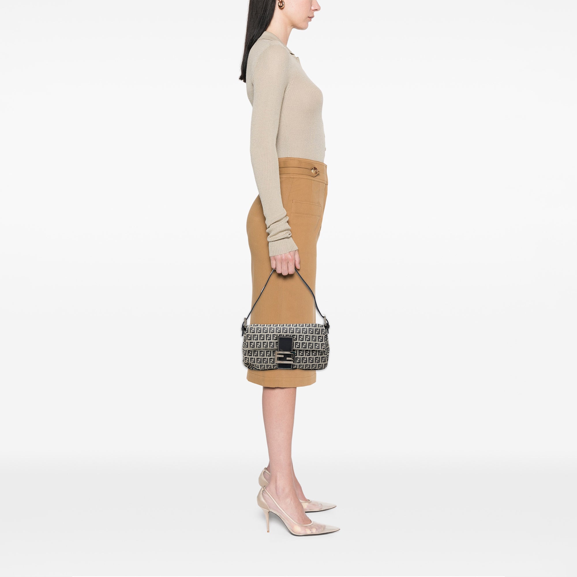 Fendi Zucchino Toile Baguette