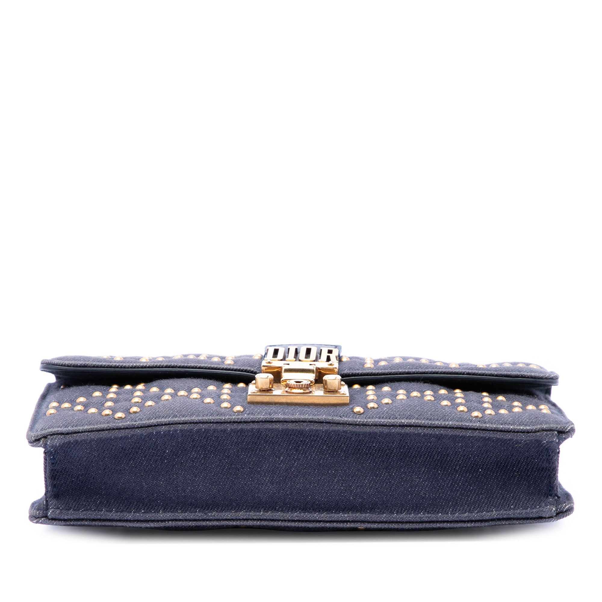 Dior Jean Cannage clouté DiorAddict Wallet on Chain