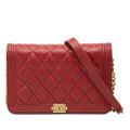 Chanel Matelassé Caviar Boy Wallet on Chain