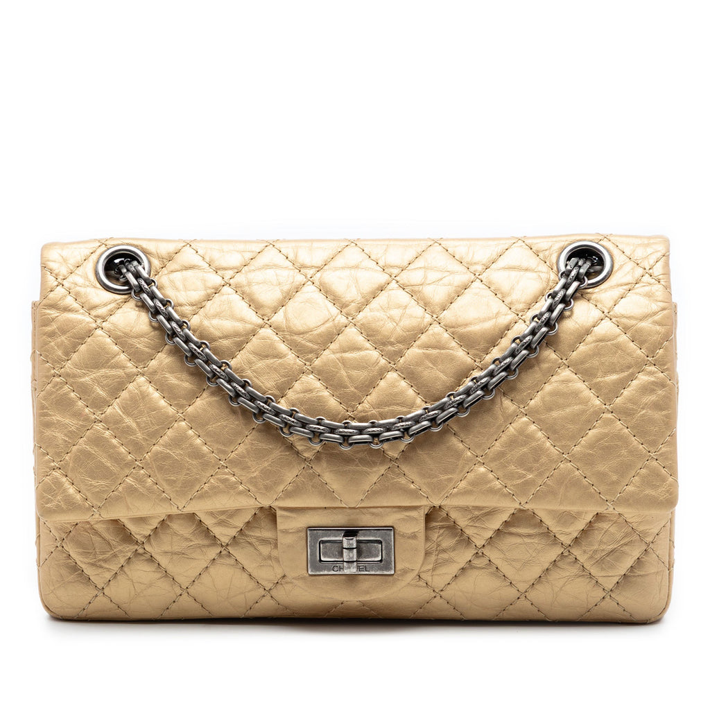 Chanel Matelassé vieilli Cuir de veau Reissue 2.55 Double rabat 225