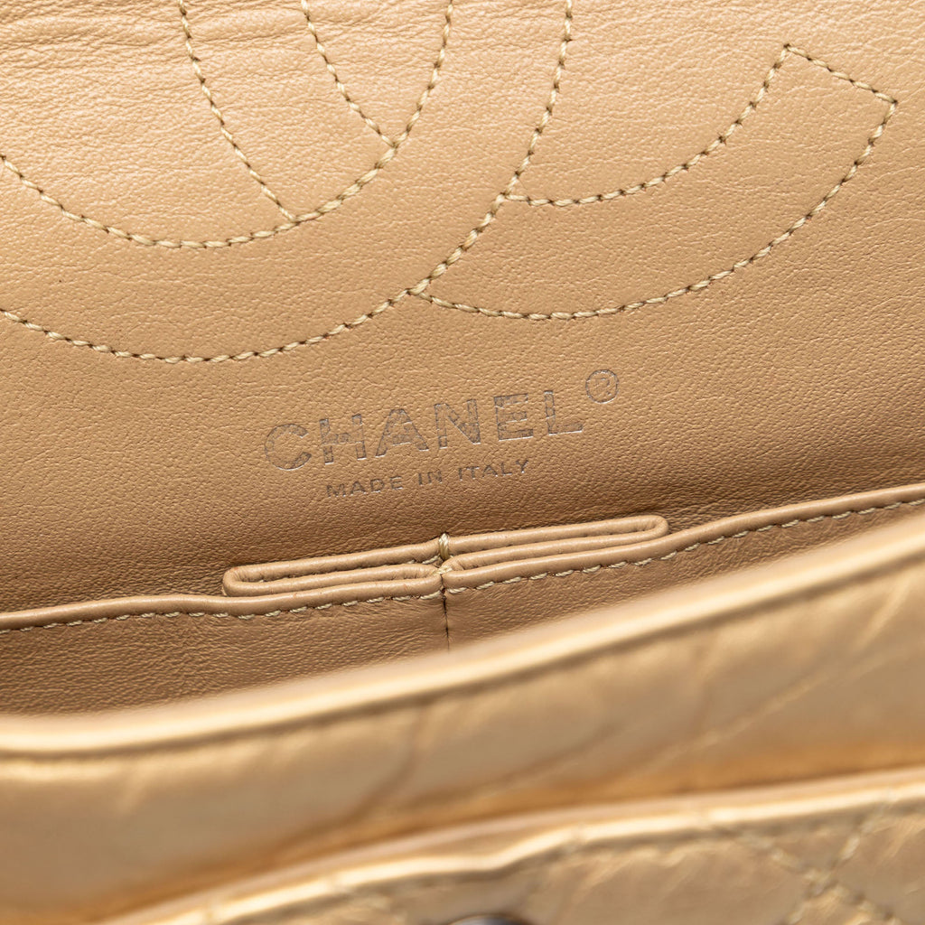 Chanel Matelassé vieilli Cuir de veau Reissue 2.55 Double rabat 225