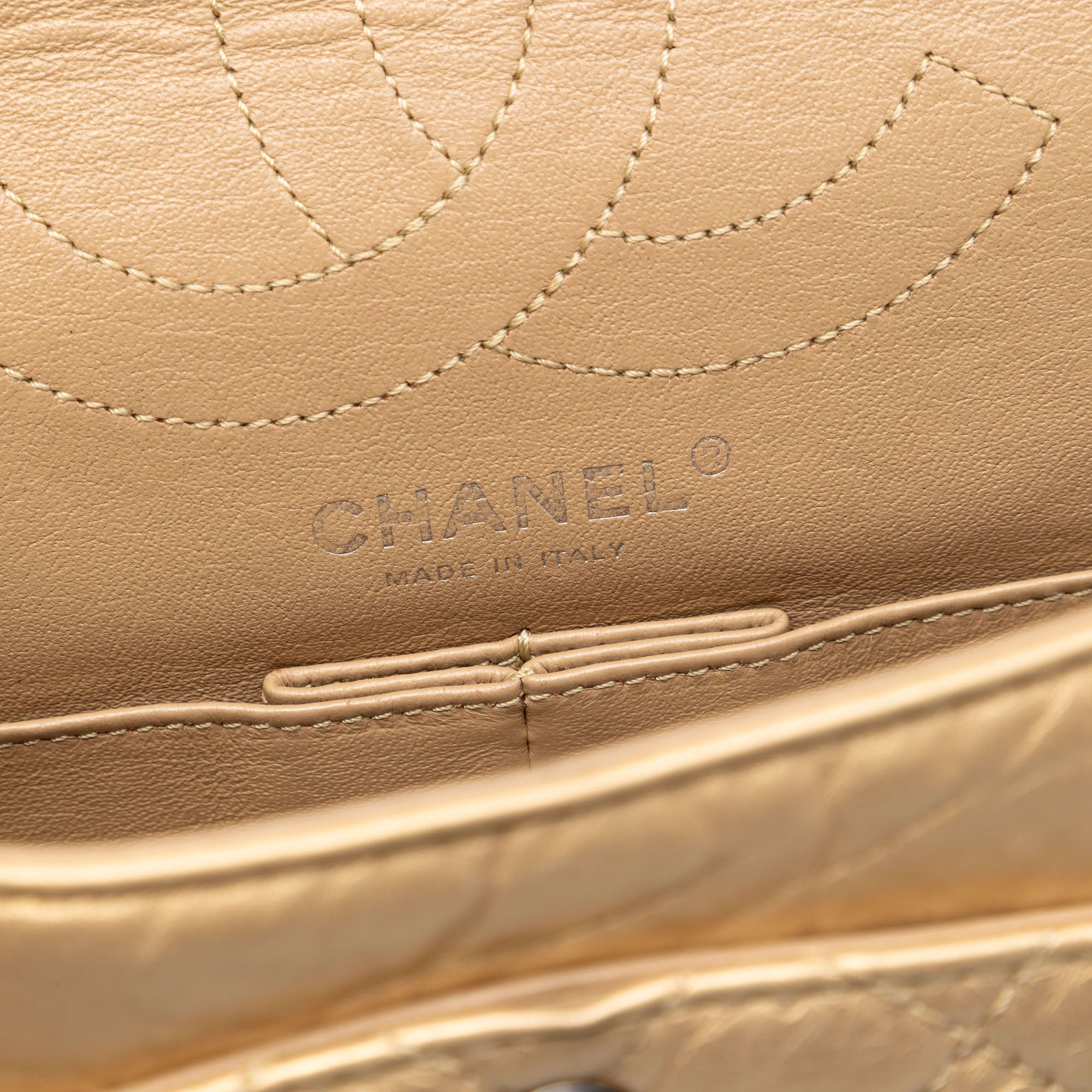 Chanel Matelassé vieilli Cuir de veau Reissue 2.55 Double rabat 225