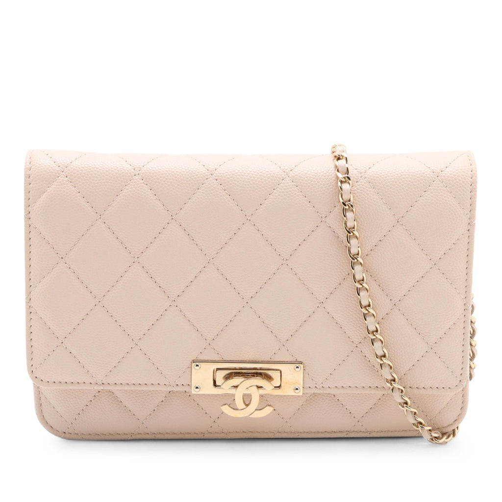 Chanel Matelassé Caviar Golden Class Wallet on Chain