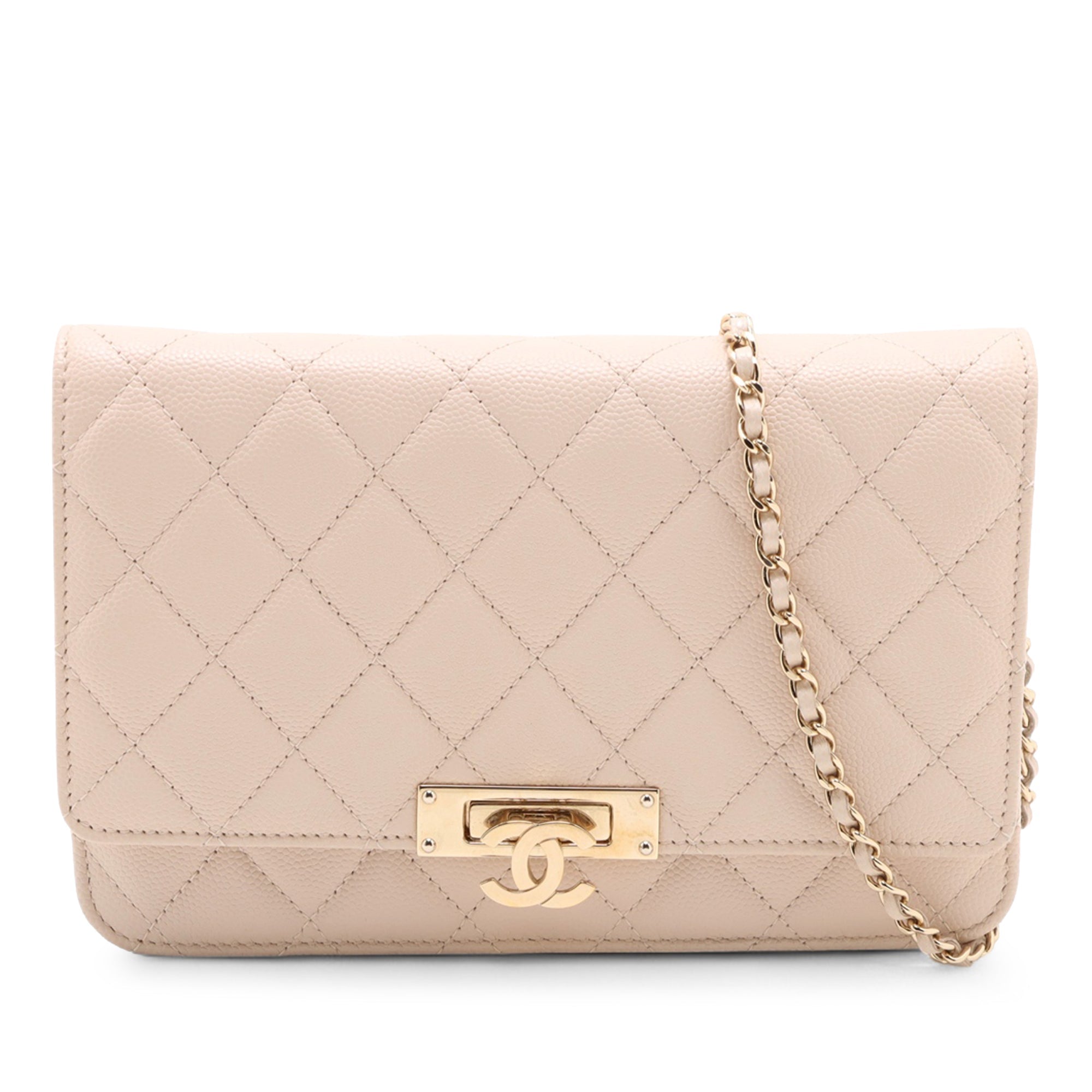 Chanel Matelassé Caviar Golden Class Wallet on Chain