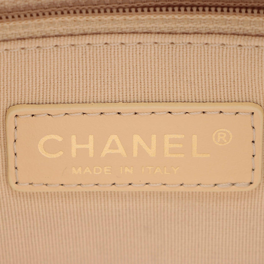 Chanel Mini CC Matelassé Metallic Cuir d’agneau Bowling Sac