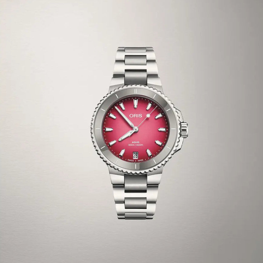 Oris Aquis Date Taste Of Summer Fucsia 01 733 7792 4158-07 8 19 05P