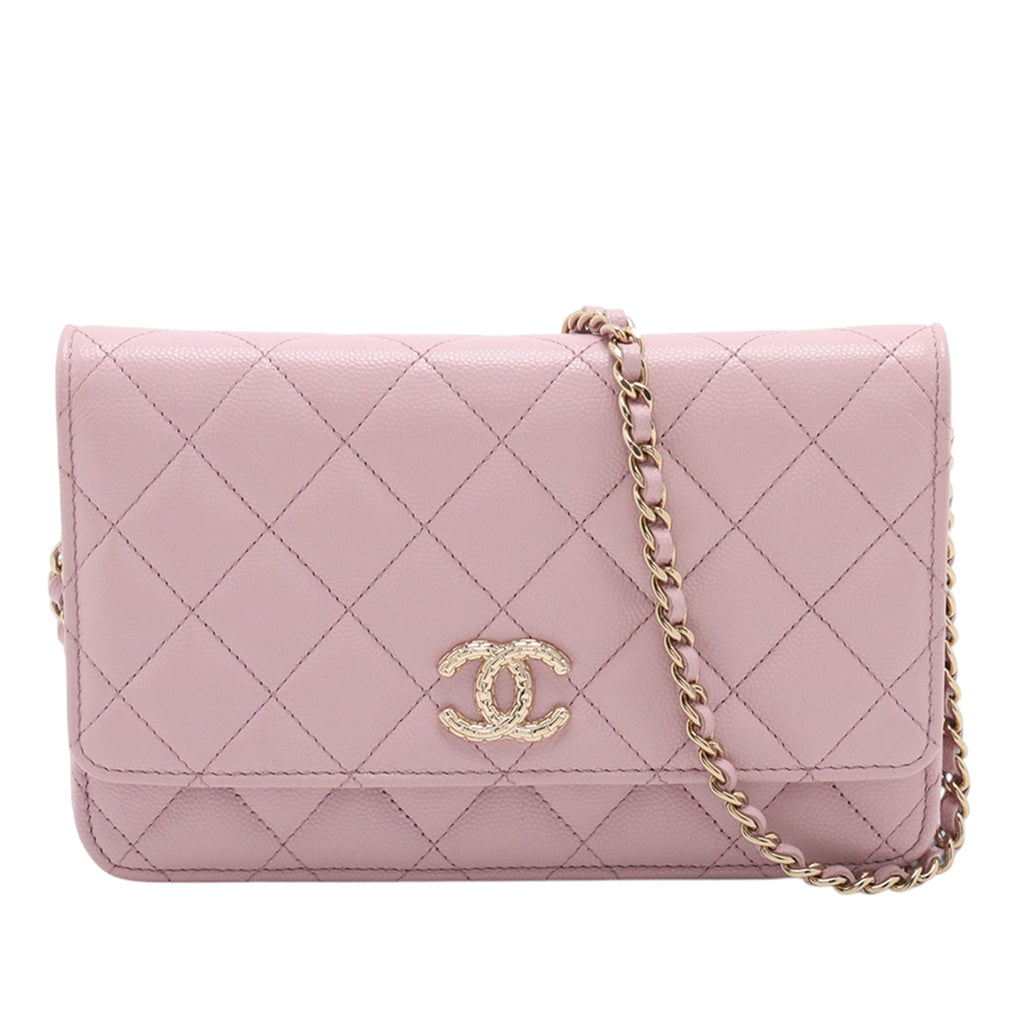 Chanel CC Matelassé Caviar Wallet on Chain