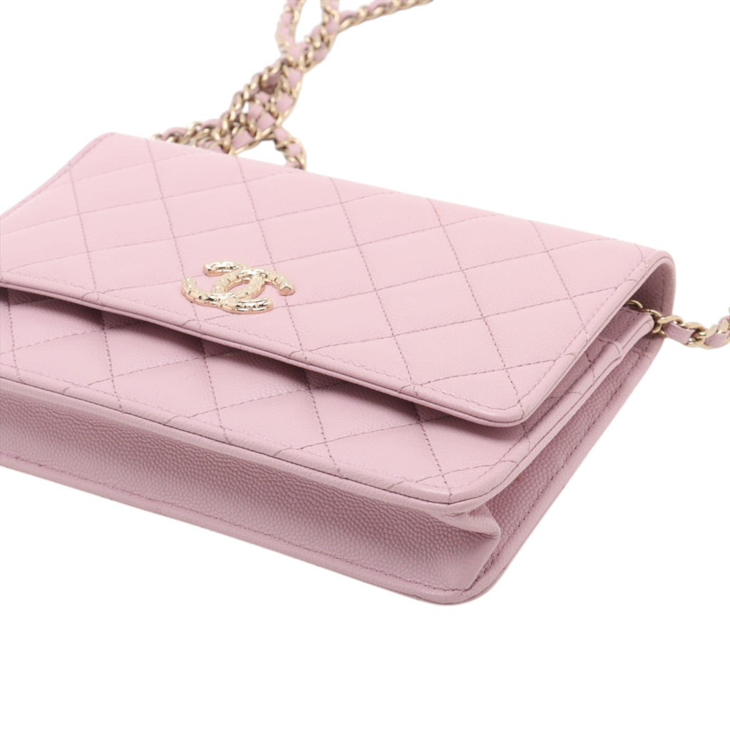 Chanel CC Matelassé Caviar Wallet on Chain