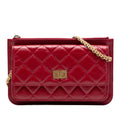 Chanel Matelassé vieilli Cuir de veau Reissue 2.55 Wallet on Chain