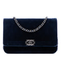 Chanel Matelassé Velours Boy Wallet on Chain