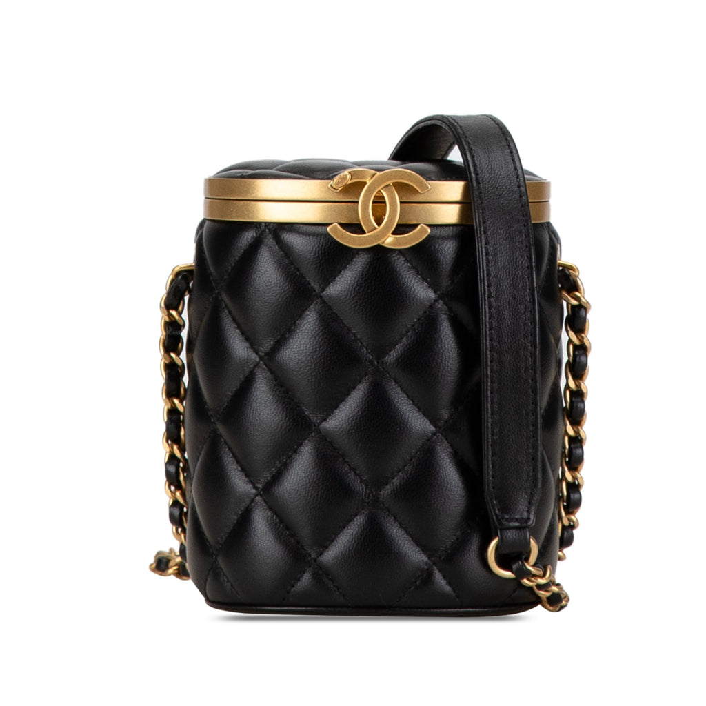 Chanel Mini Matelassé Cuir d’agneau Crown Boîte Sac
