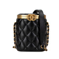 Chanel Mini Matelassé Cuir d’agneau Crown Boîte Sac