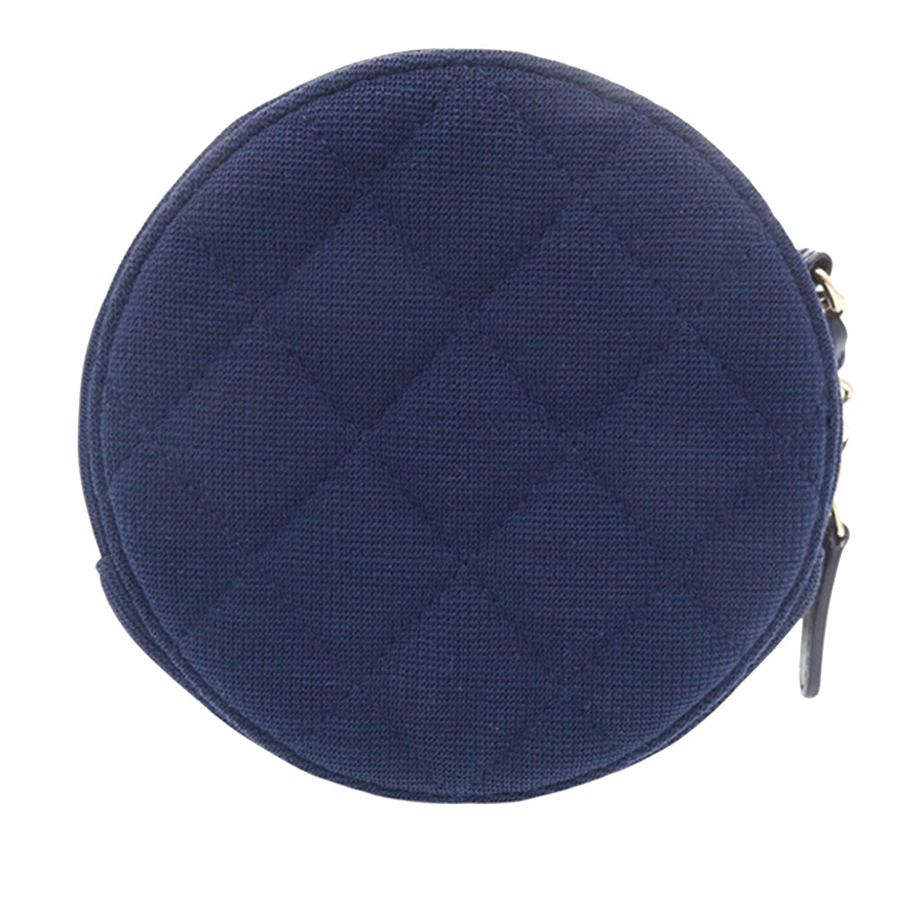 Chanel CC Matelassé Jersey Rond Pochette avec chaîne