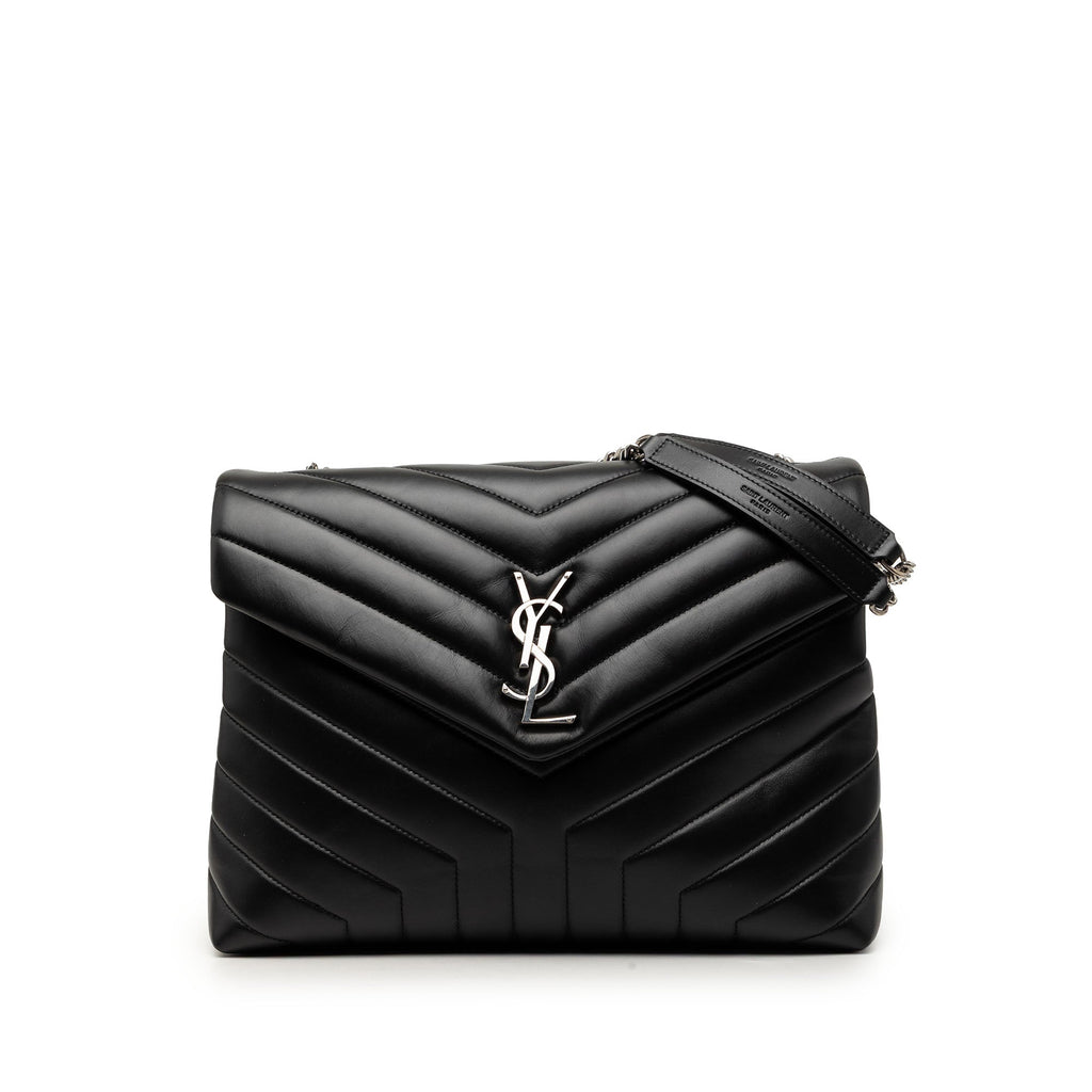 Saint Laurent Medium Matelasse Cuir de veau Monogram LouLou Sac bandoulière