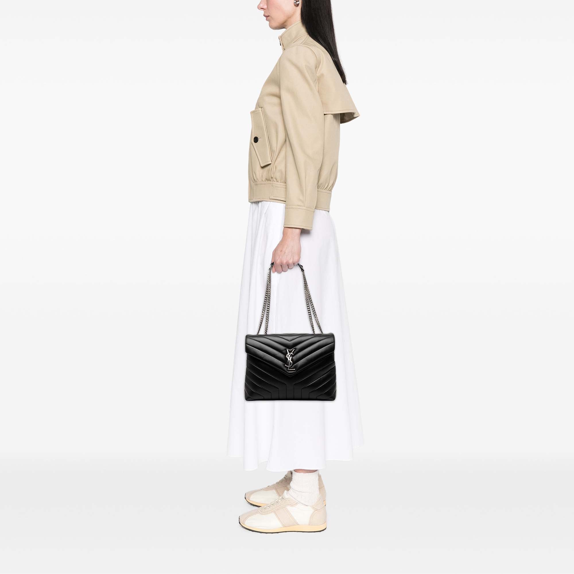 Saint Laurent Medium Matelasse Cuir de veau Monogram LouLou Sac bandoulière