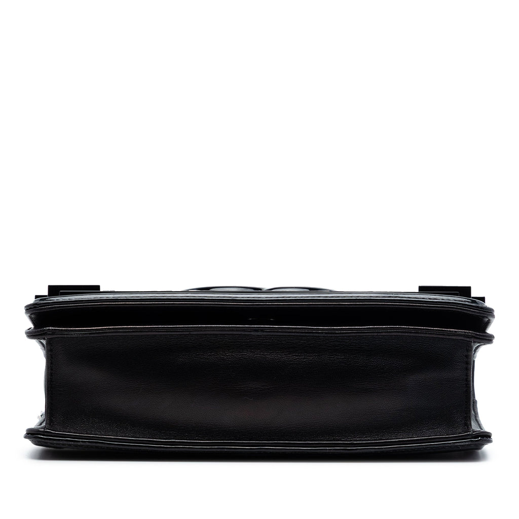 Chanel Cuir verni et Acrylic Cristal Embellished Boy Brick Horizontal à rabat