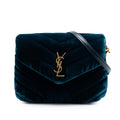 Saint Laurent Small Matelasse Velours Monogram LouLou Sac bandoulière