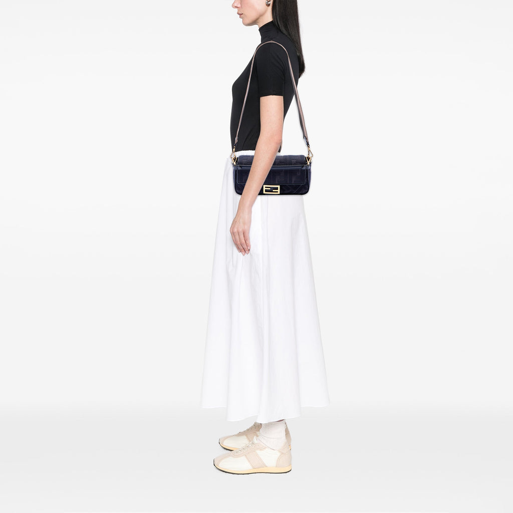 Fendi Zucca brodé Toile Baguette Sac