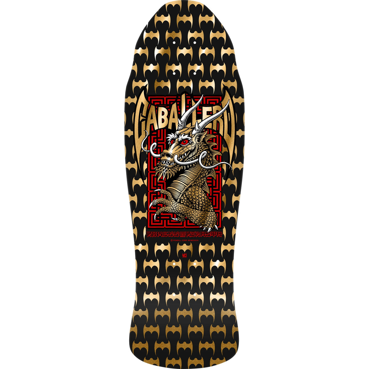 Powell Peralta Skateboard Deck Caballero Street Black/Gold Foil Old School Reissue