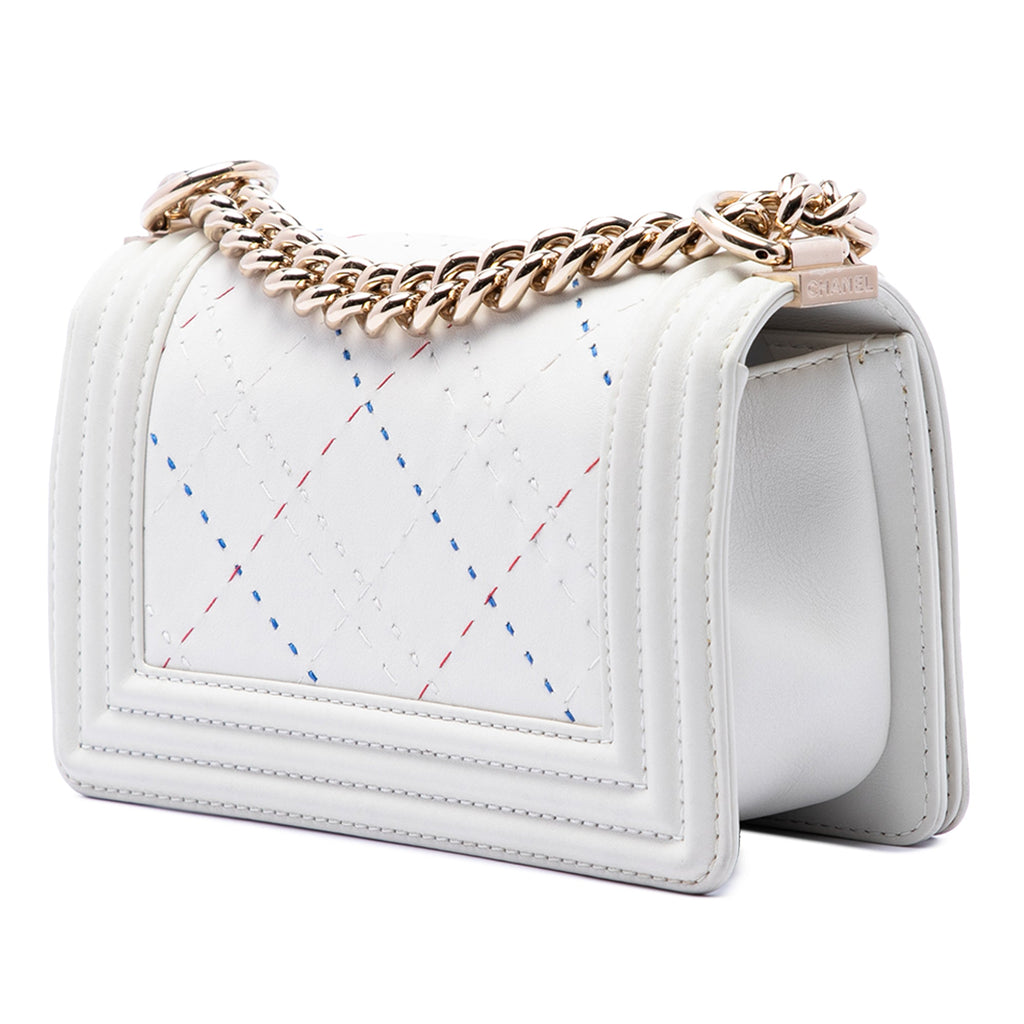 Chanel Small Matelassé Cuir d’agneau Cruise Line Boy à rabat