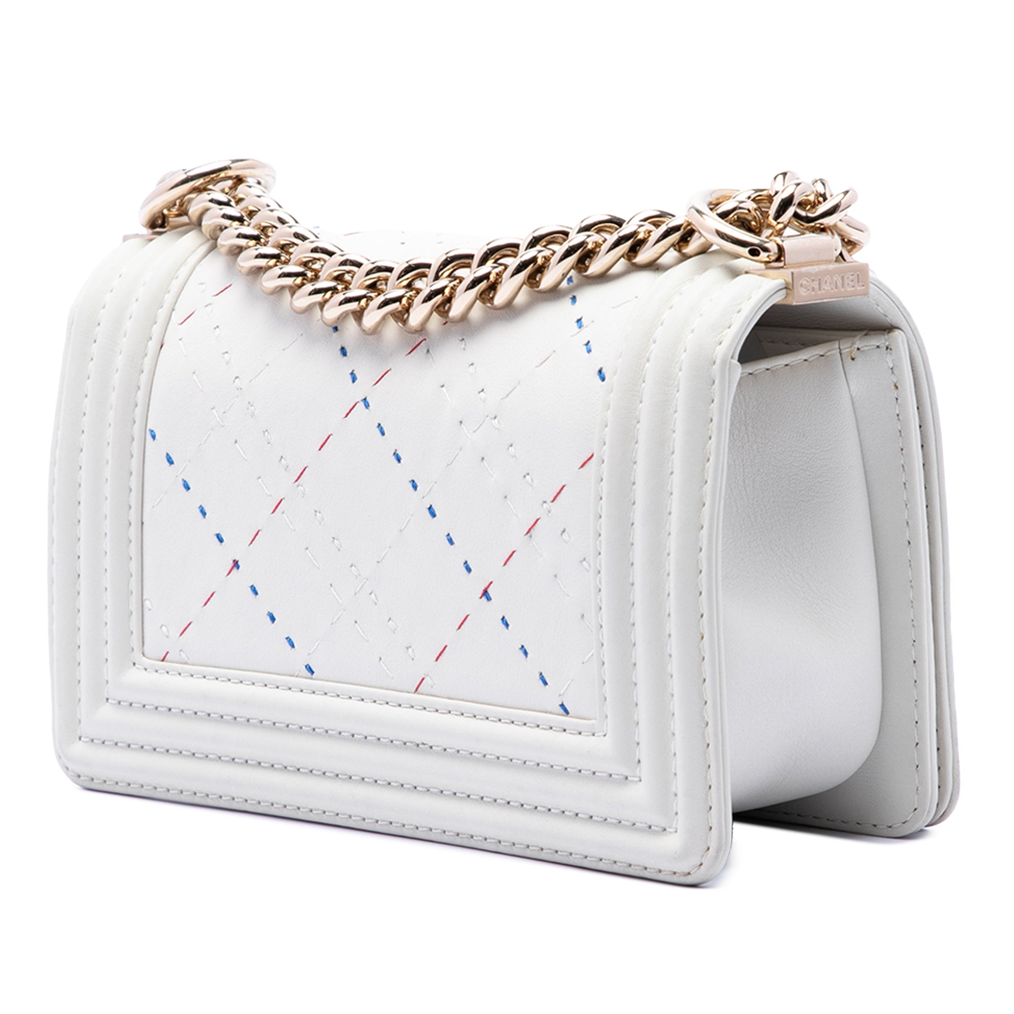 Chanel Small Matelassé Cuir d’agneau Cruise Line Boy à rabat