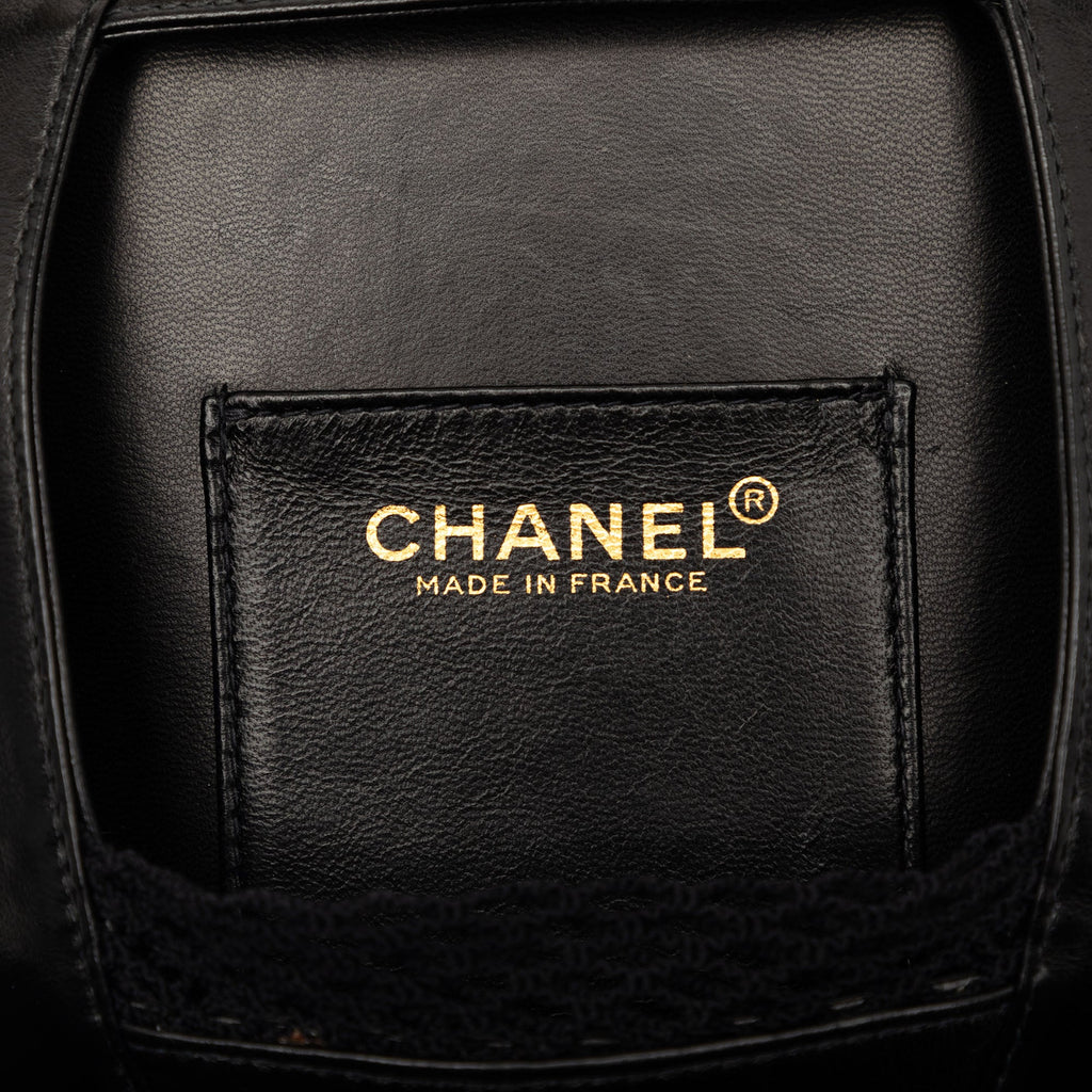 Chanel Cuir d’agneau et Satin Camellia Flower Evening Sac
