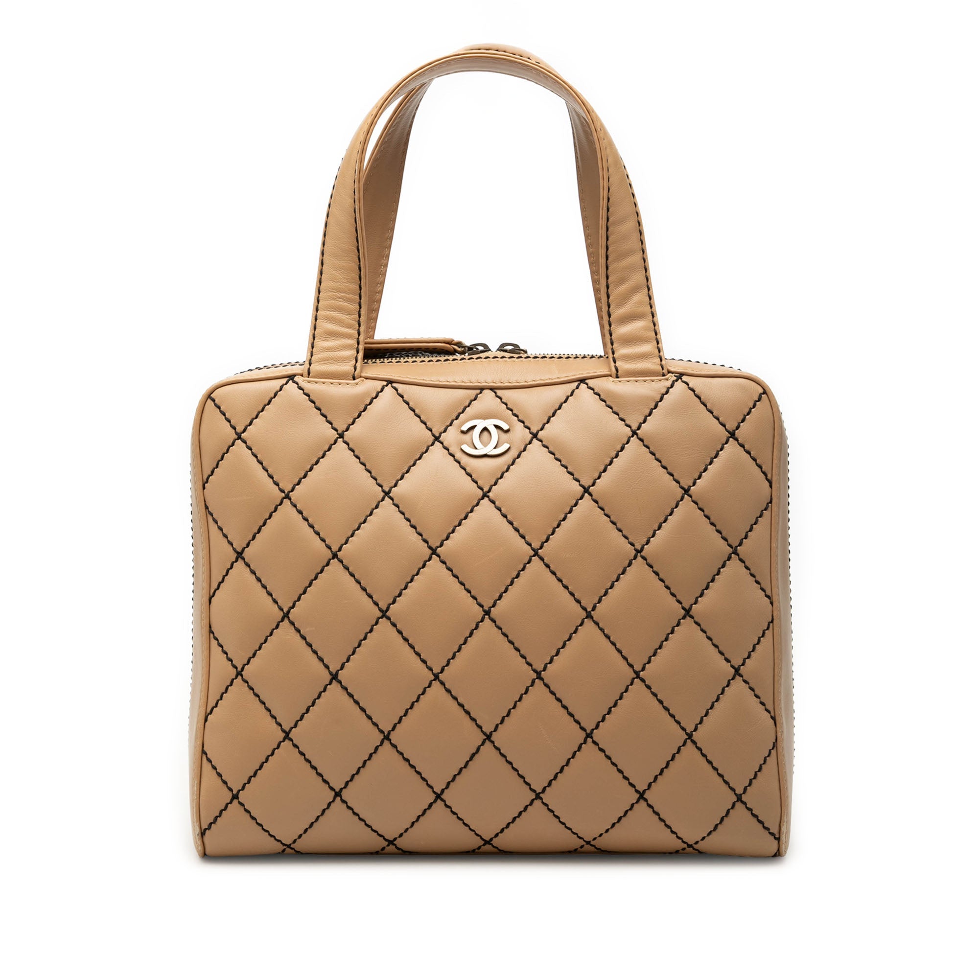 Chanel CC Cuir d’agneau Wild Stitch Sac à main