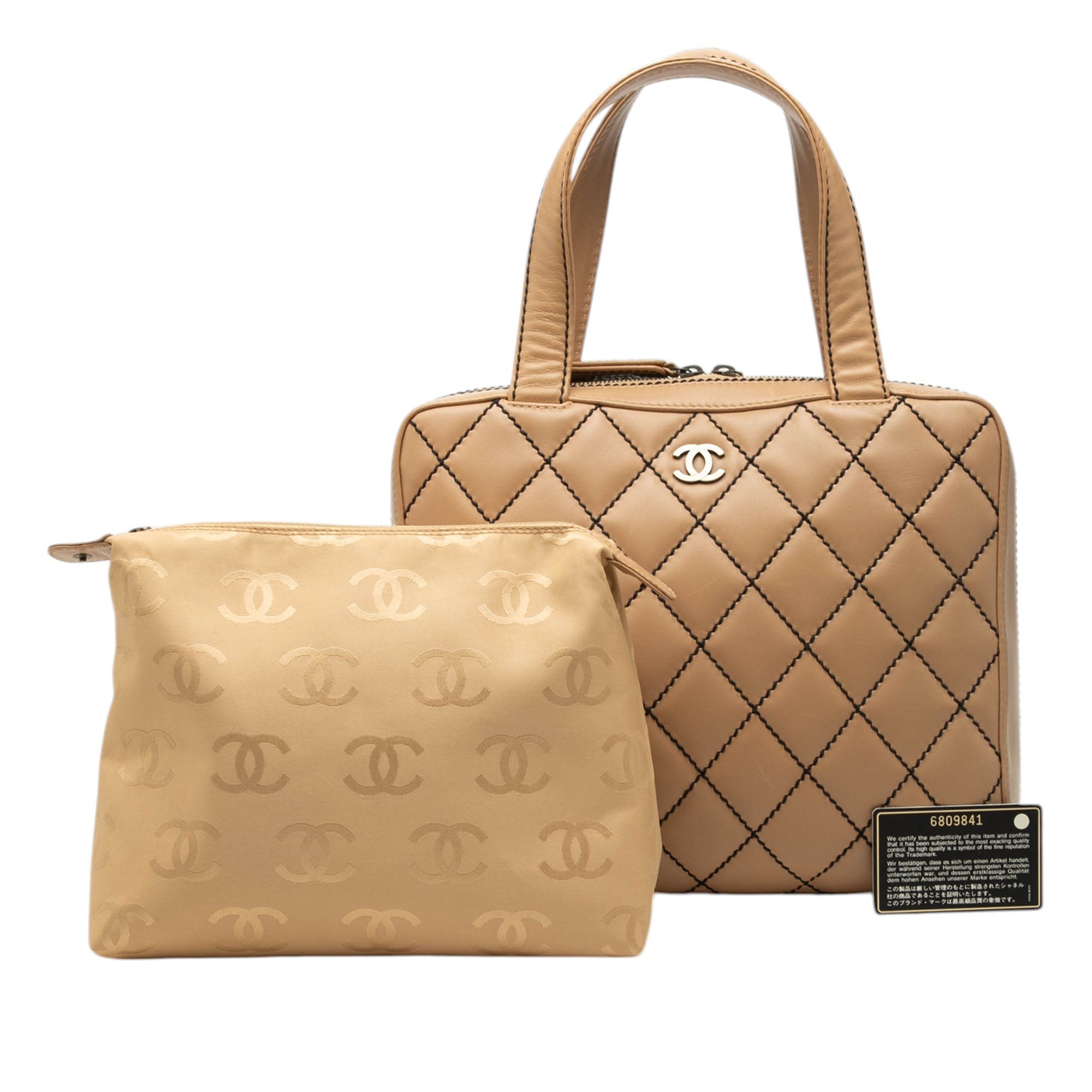 Chanel CC Cuir d’agneau Wild Stitch Sac à main