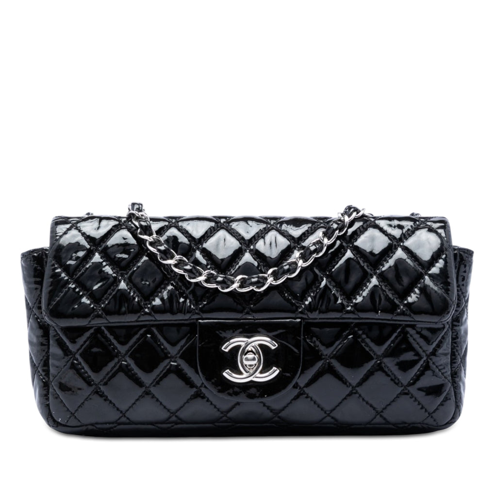 Chanel Matelassé Cuir verni East West Simple rabat
