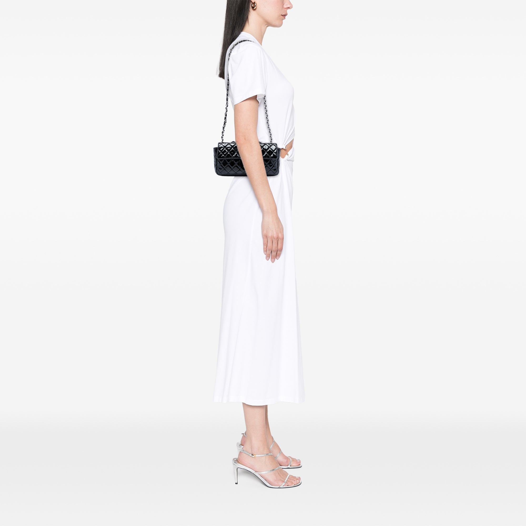 Chanel Matelassé Cuir verni East West Simple rabat