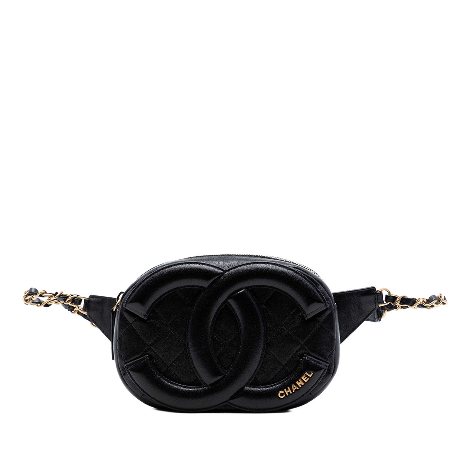 Chanel CC Matelassé Cuir d’agneau Coco Midnight Sac caméra