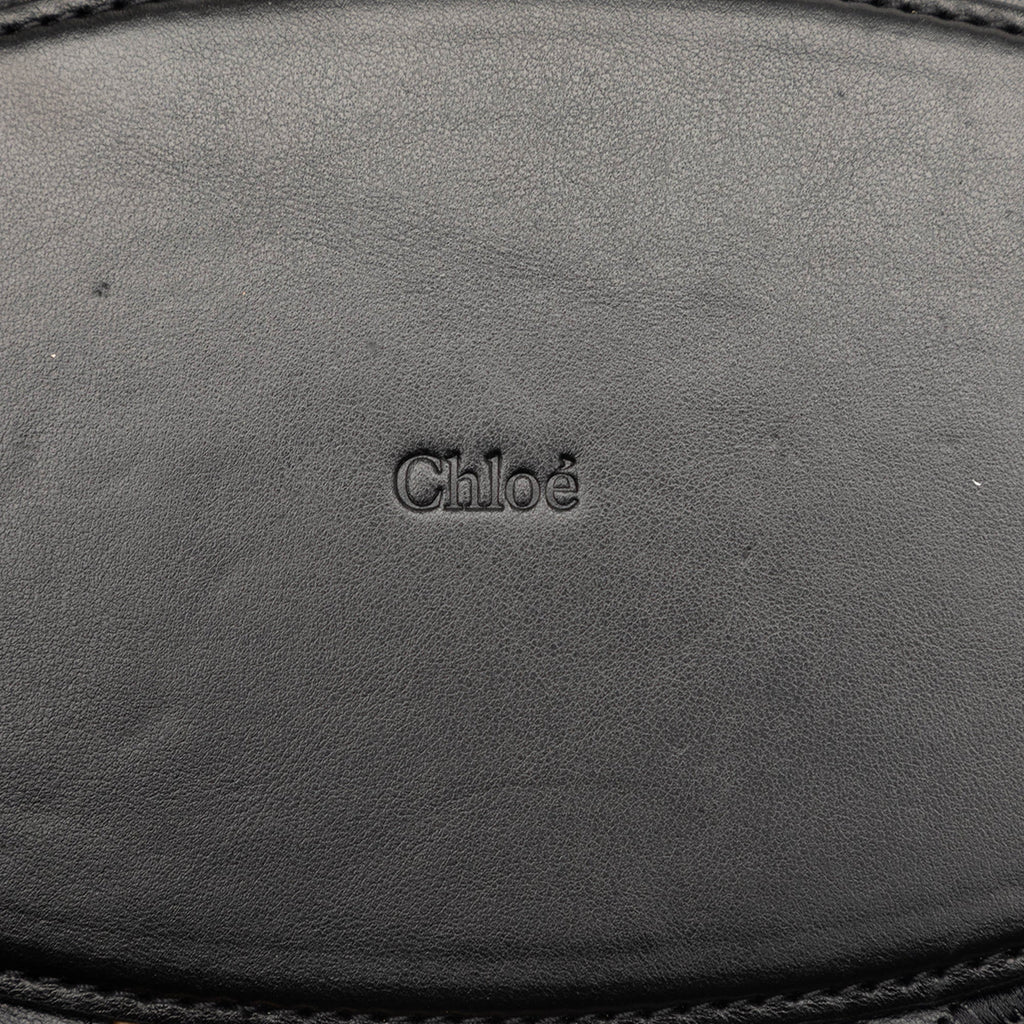 Chloé Medium Raffia et Smooth Cuir de veau Sense Basket Cabas