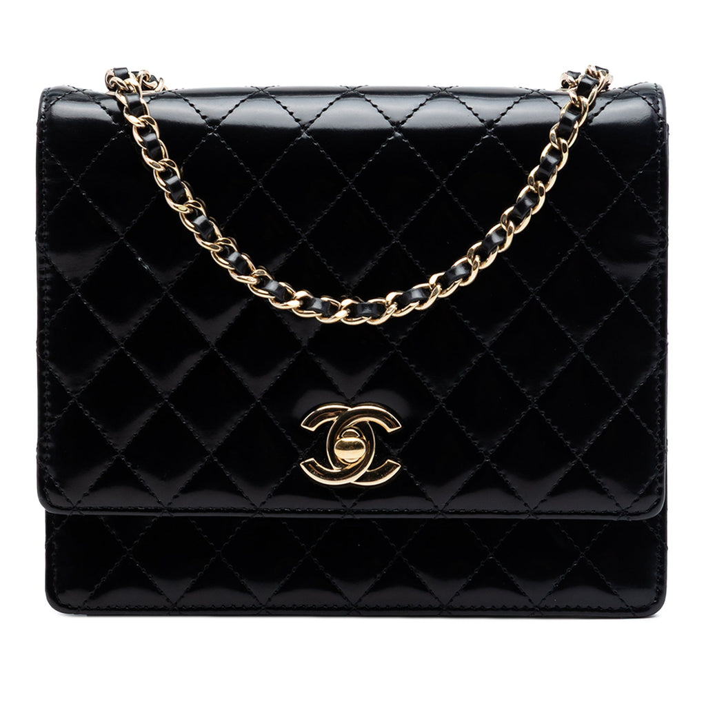 Chanel CC Matelassé Cuir verni Square à rabat