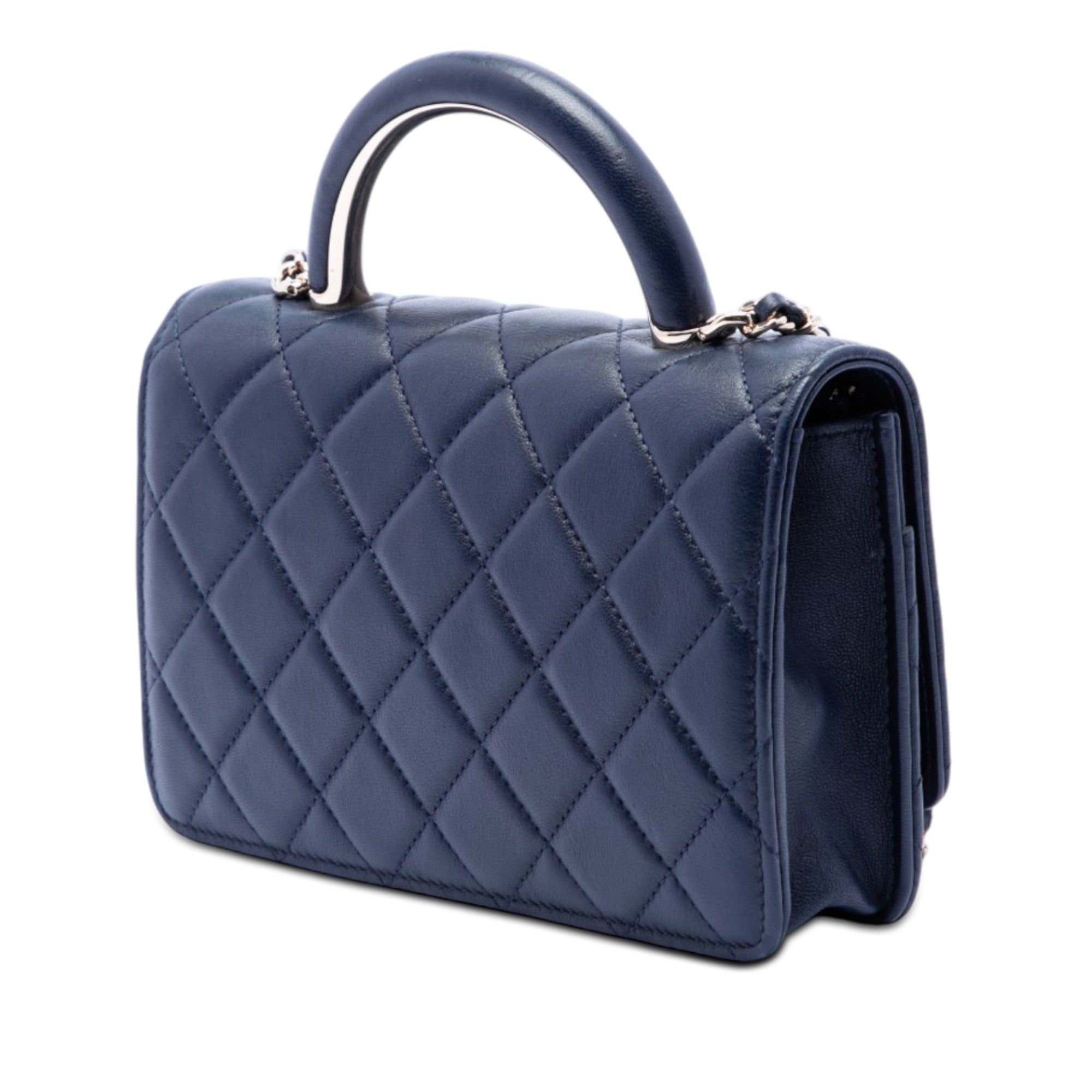 Chanel Mini Rectangular Cuir d’agneau Paris Le19M Charming anse supérieure à rabat