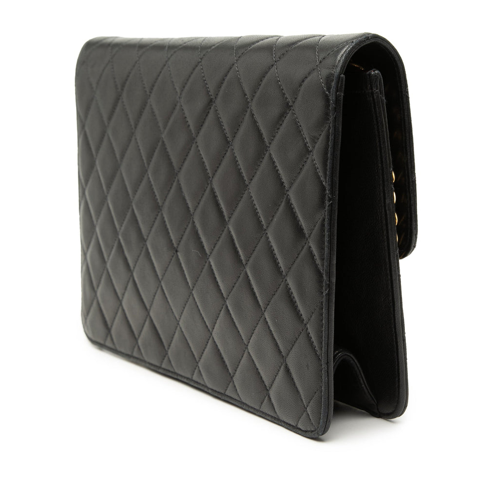 Chanel Medium CC Matelassé Cuir d’agneau Simple rabat