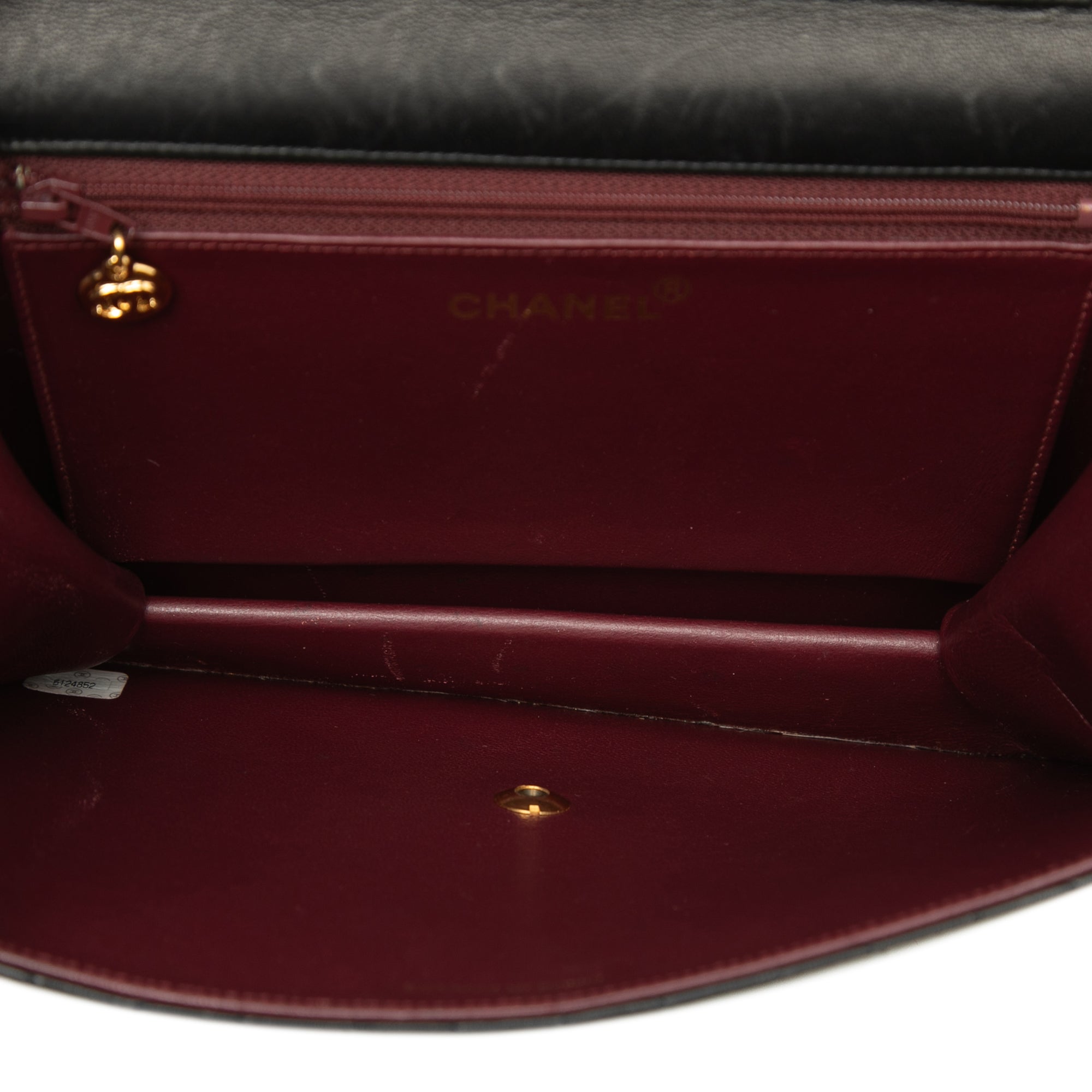 Chanel Medium CC Matelassé Cuir d’agneau Simple rabat
