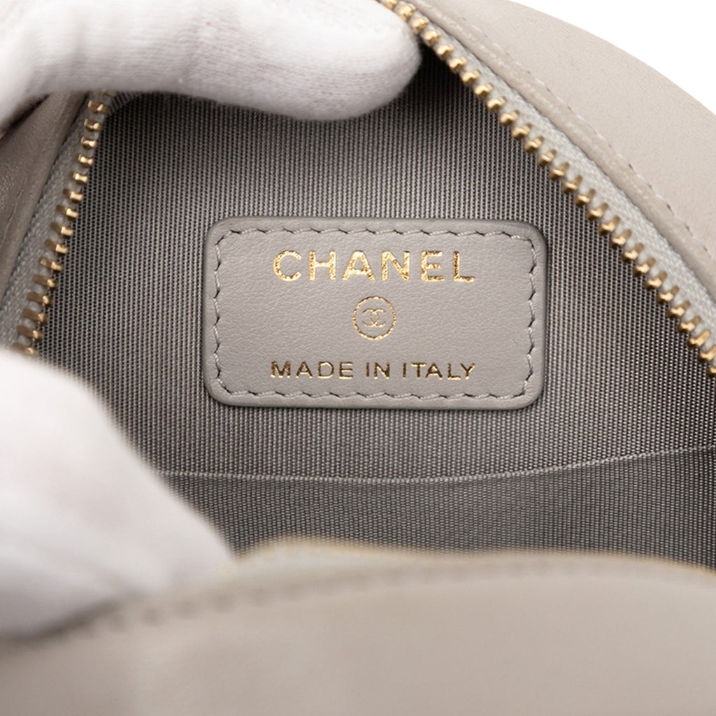 Chanel Cuir d’agneau 19 Rond Pochette avec chaîne