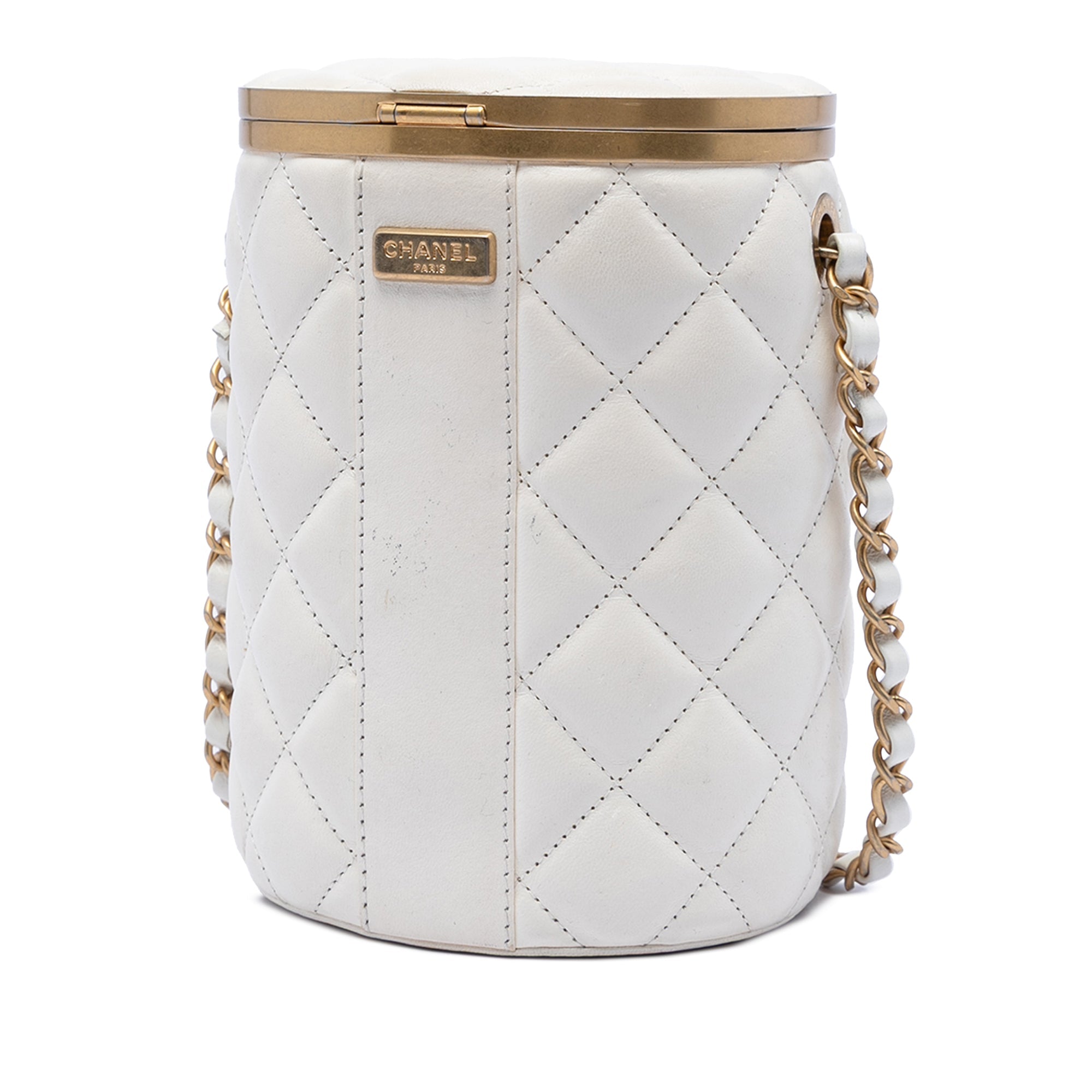 Chanel Small Matelassé Cuir d’agneau Crown Boîte Sac