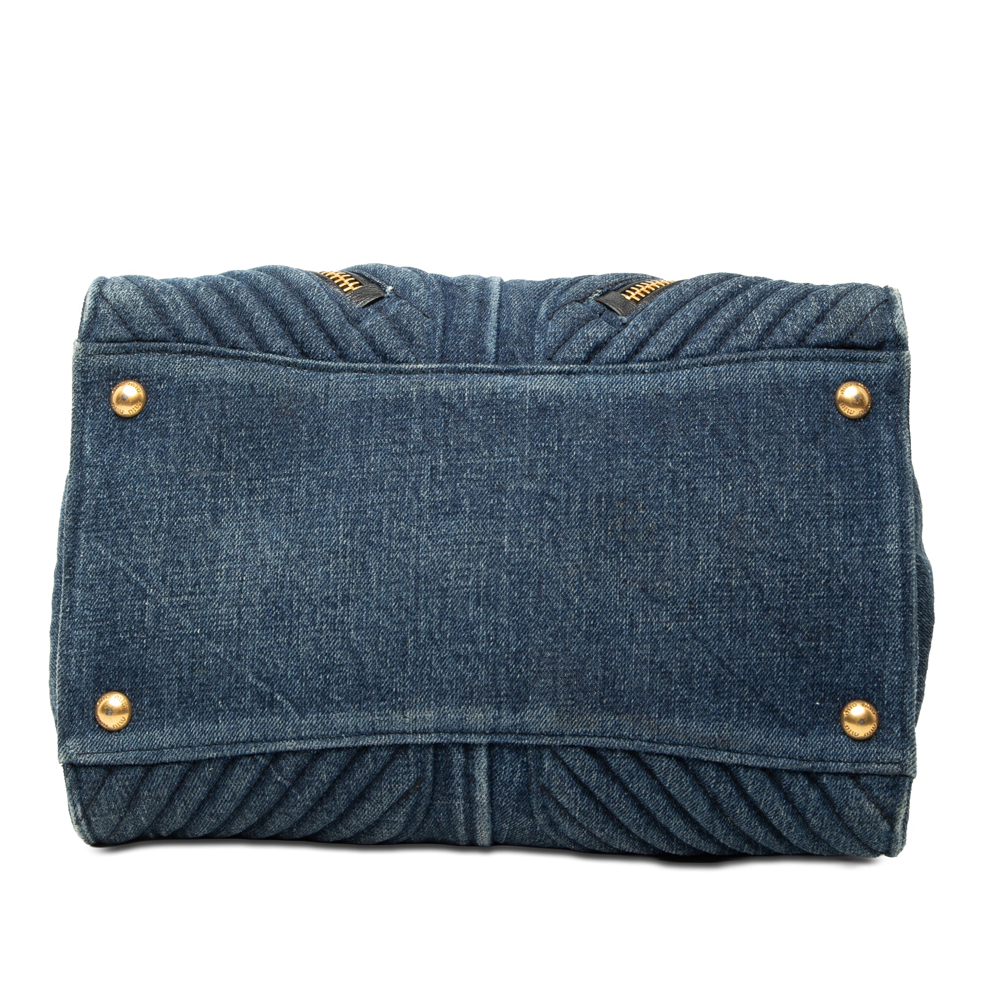 Miu Miu Matelasse Jean Biker Cabas