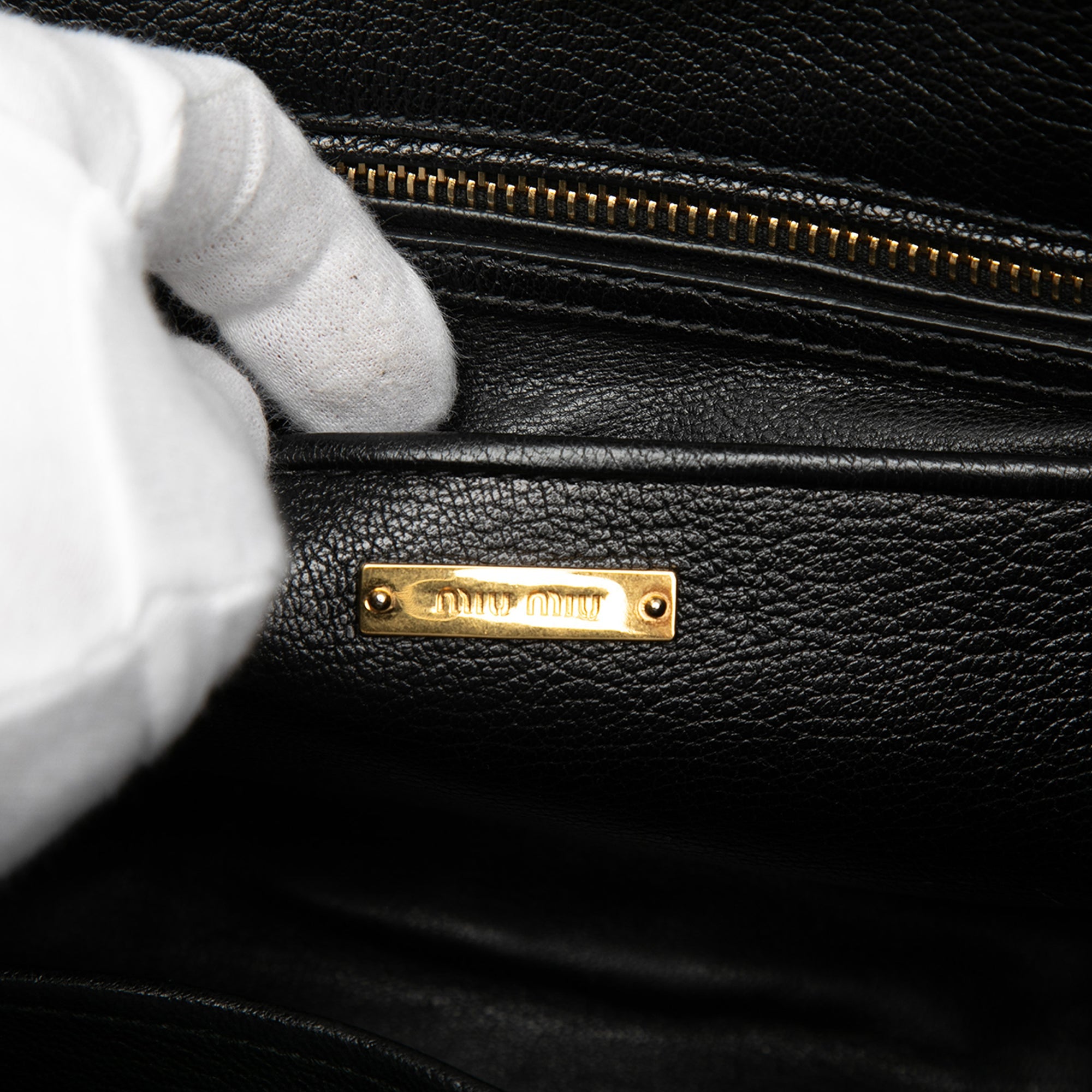 Miu Miu Matelasse Jean Biker Cabas