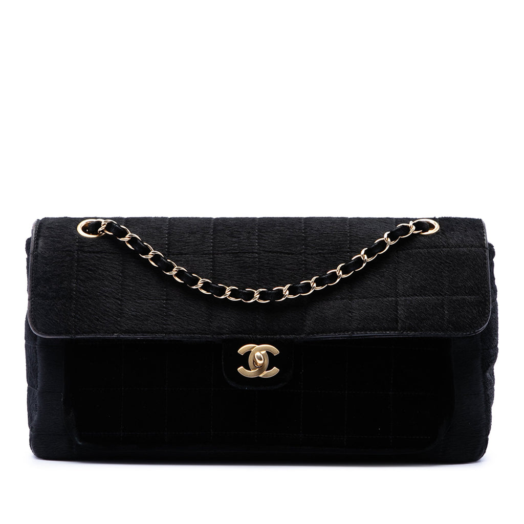 Chanel Chocolate Bar Pony Hair East West à rabat