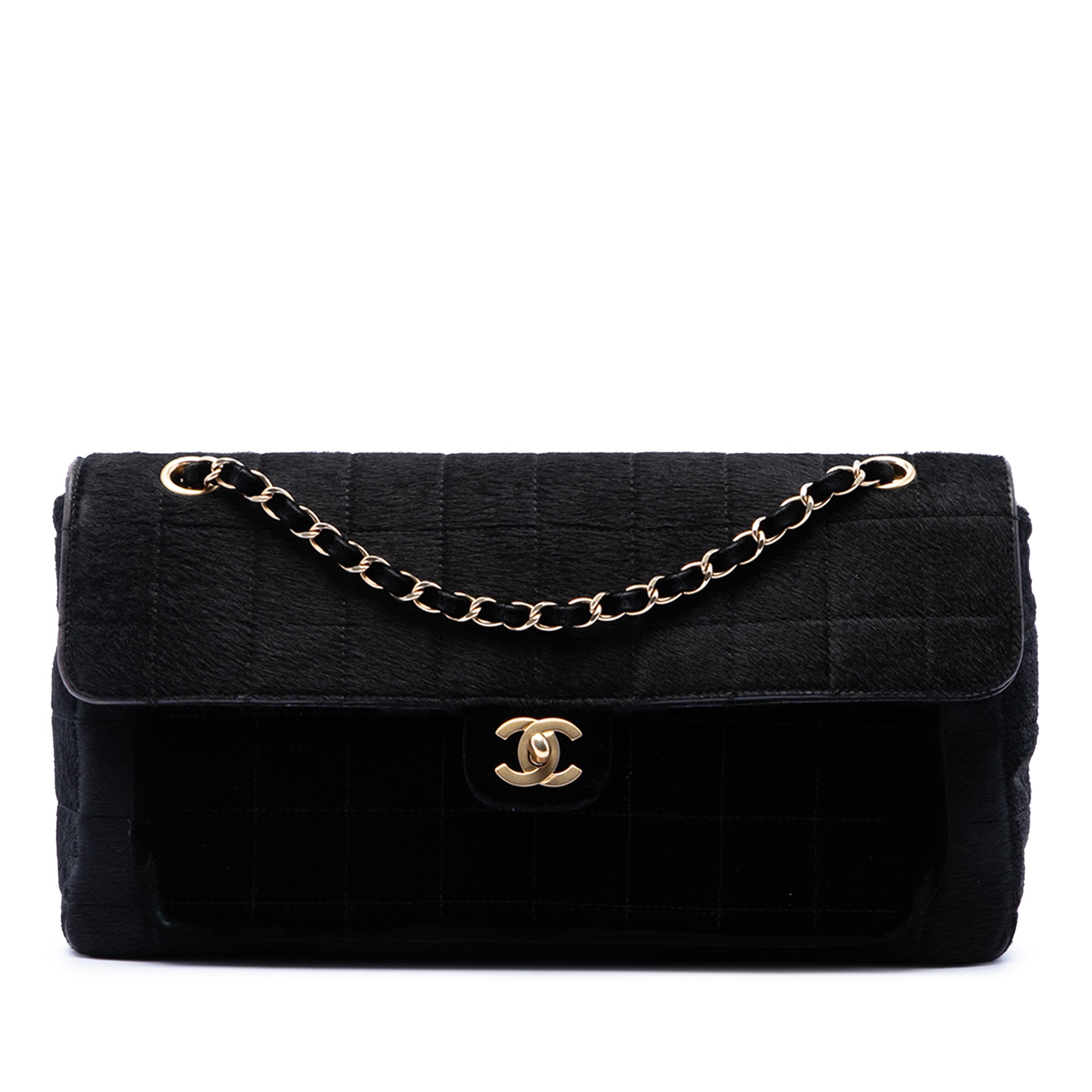 Chanel Chocolate Bar Pony Hair East West à rabat
