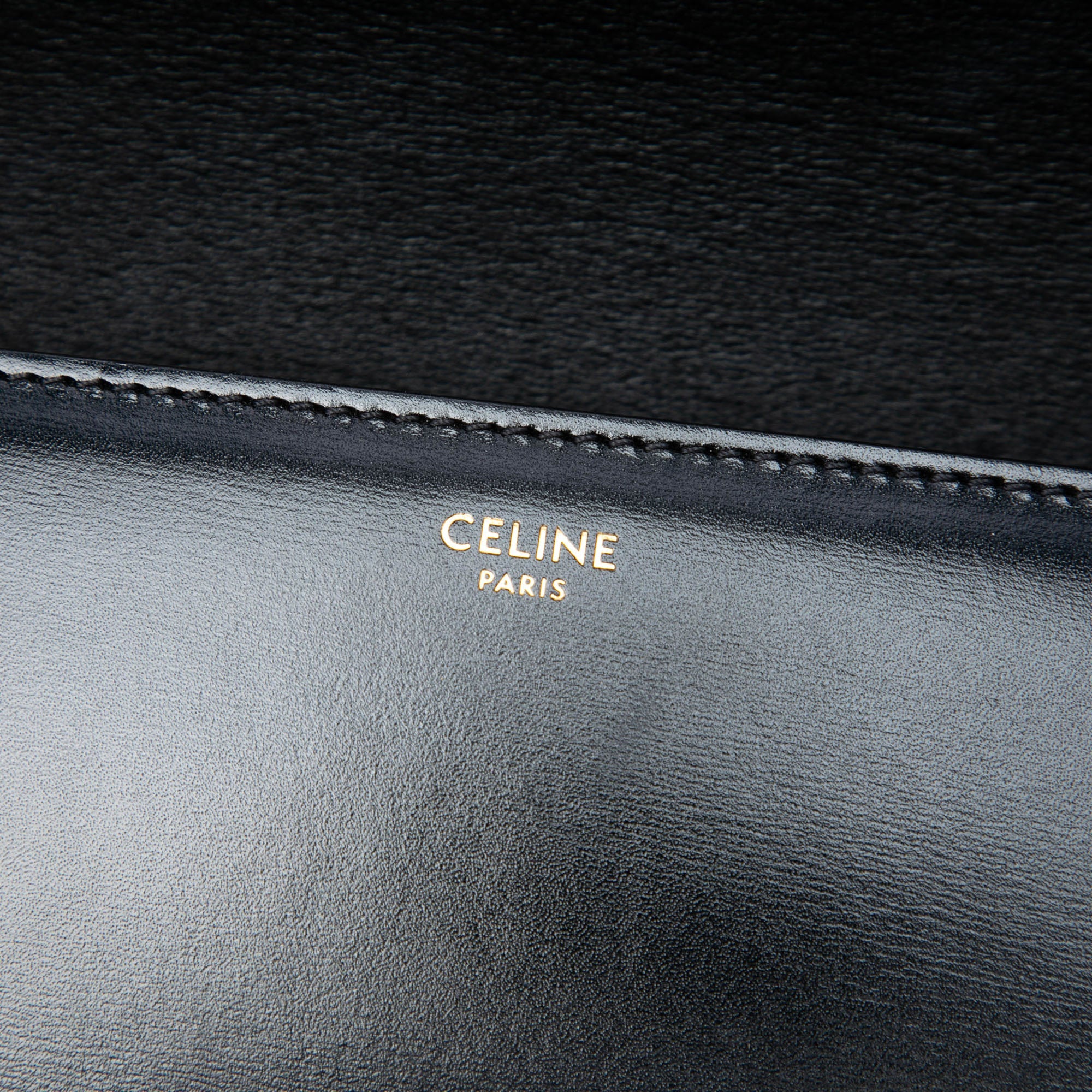 Celine Classique brillant Cuir de veau Triomphe Sac porté croisé