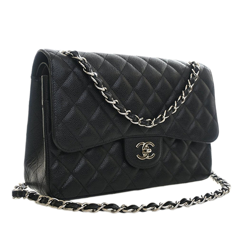 Chanel Jumbo Classic Caviar Double rabat